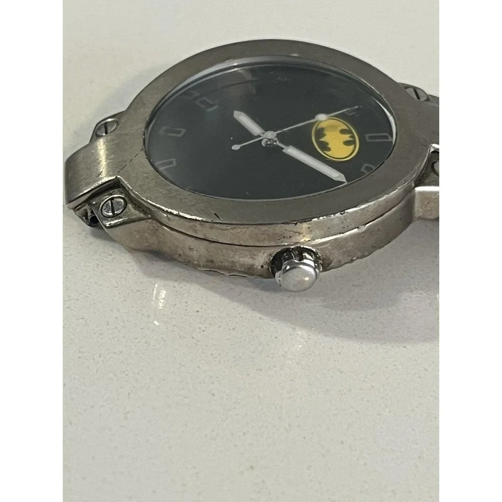 Vintage Fossil Batman Watch Warner Bros Studio Store Rare 2000 Stainless Steel